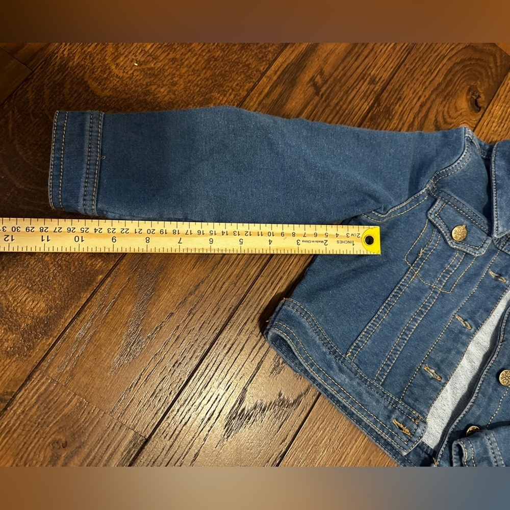 Girls Isaac Mizrahi Jean Jacket Small (5/6) Blue Pockets - Picture 5 of 5